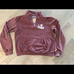 maroon Loyola half zip